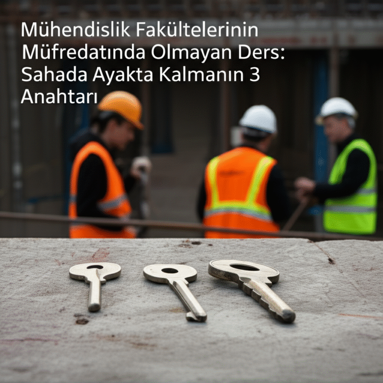 Mühendislik Fakültelerinin Müfredatında Olmayan Ders: Sahada Ayakta Kalmanın 3 Anahtarı